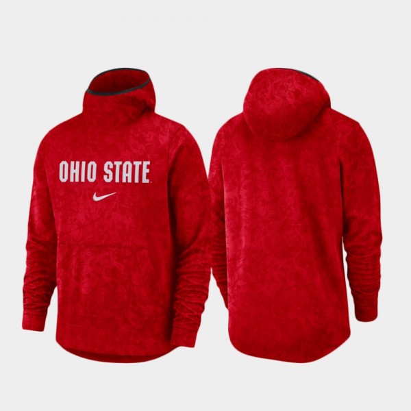 Ohio State Buckeyes Men's Team Logo Pullover Spotlight Scarlet College Basketball Hoodie 2404HTZZ1